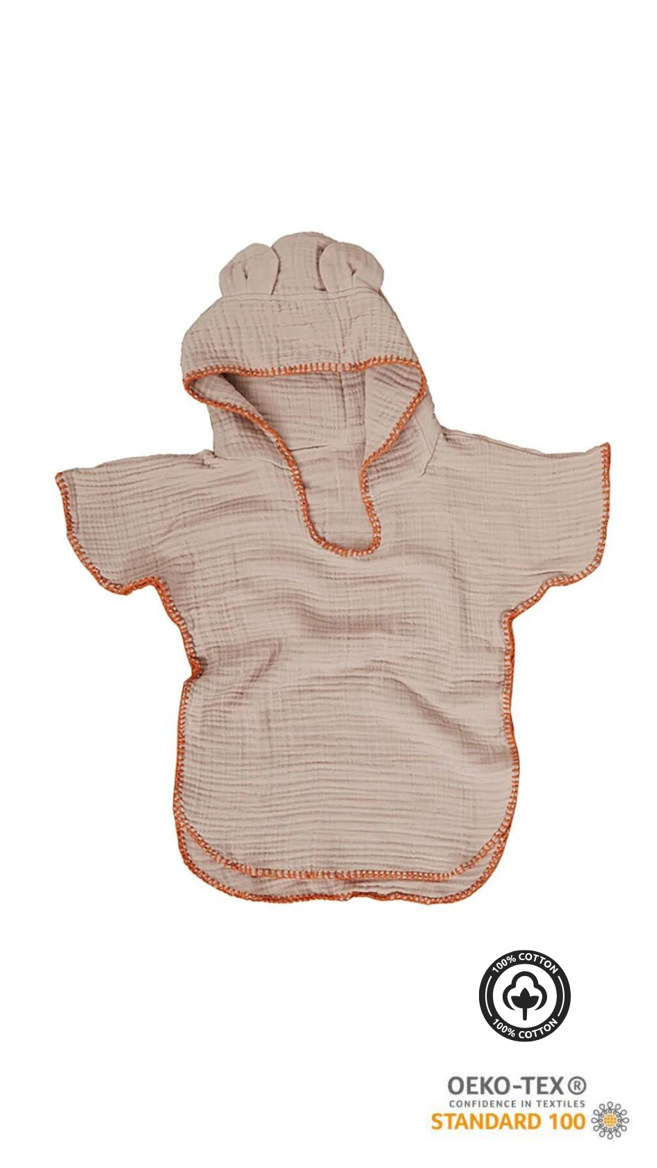 Premium 4-Layer Muslin Baby Pancho Set