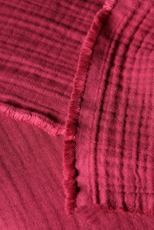 Fuchsia 4 Layer Muslin Crinkle Gauze Fabric