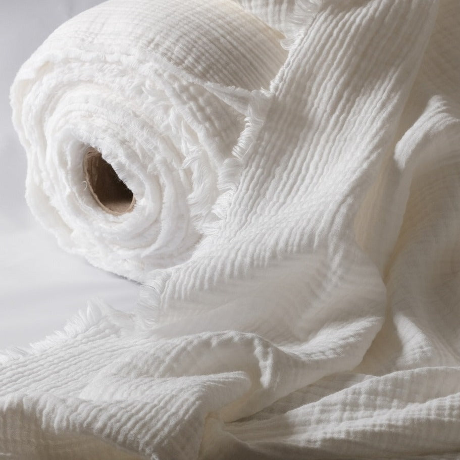 4 Layer White Muslin Fabric
