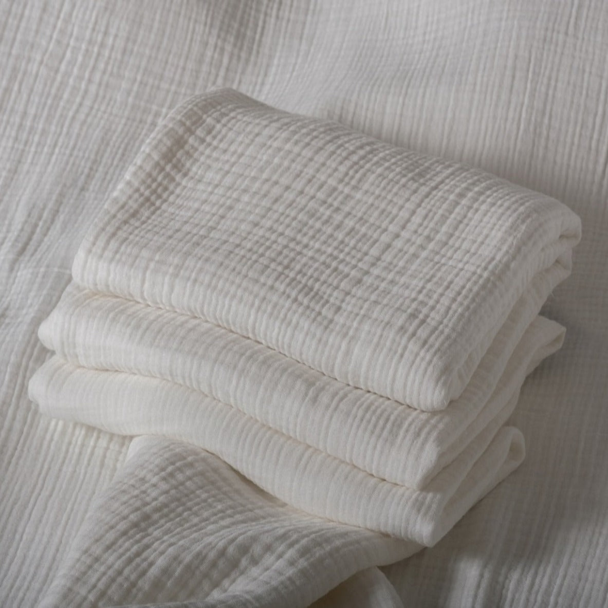 4 Layer White Muslin Fabric