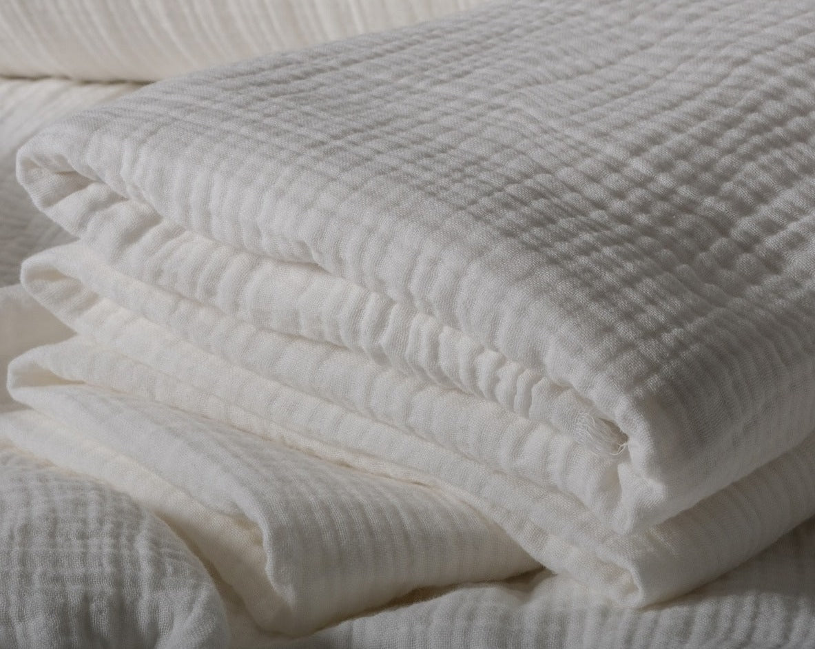 4 Layer White Muslin Fabric