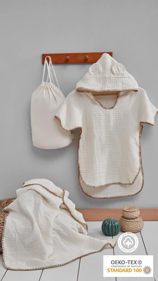 Deluxe Baby Comfort Set: Blanket, Poncho, and Multi-Purpose Bag